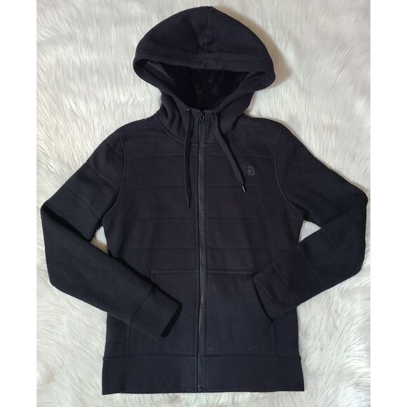 The North Face Tops - The North Face|Black Fleece Lined Full Zip Hoodie, SMALL